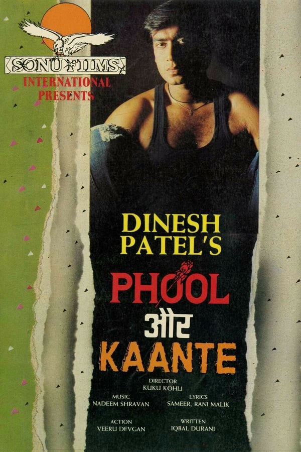 Phool Aur Kaante (English: Flowers and Thorns) is a Hindi action romance film released in 1991. It stars Ajay Devgn, Madhoo, Aruna Irani, Jagdeep and Amrish Puri among others. The film marked the debut of Ajay Devgn, son of stunt and action choreographer Veeru Devgan, and Madhoo, niece of actress Hema Malini. The film won Ajay Devgn, the Filmfare Award for Best Male Debut for 1991.  Phool Aur Kaante was a Super Hit at the box office in India, and was noted for its soundtrack. the movie is loosey based on a Malayalam film Parampara (1990) starting Mammootty and Suresh Gopi. Phool Aur Kaante clashed with Yash Chopra directed Lamhe at the box office. However Phool Aur Kante proved to be a super hit, on the other hand Lamhe which starred Anil Kapoor bombed at the box office.  Ajay Devgan's entry in the film became very popular where he appeared standing, balancing on two moving motorcycles. Similar stunts have been repeated in a number of films since.