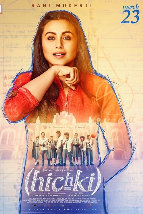 Hichki is a story about a woman who turns her most daunting weakness into her biggest strength. Naina Mathur (Rani Mukerji) is an aspiring teacher who suffers from Tourette Syndrome. After several interviews and numerous rejections, she lands her dream job as a full-time teacher in one of the most elite schools in the city. However, she soon realises that the class she has been assigned comprises of defiant and impish students who can't seem to keep out of trouble. Despite a few initial hiccups, Naina must do whatever she can to ensure that her students realise their true potential, and defy all the odds against them.