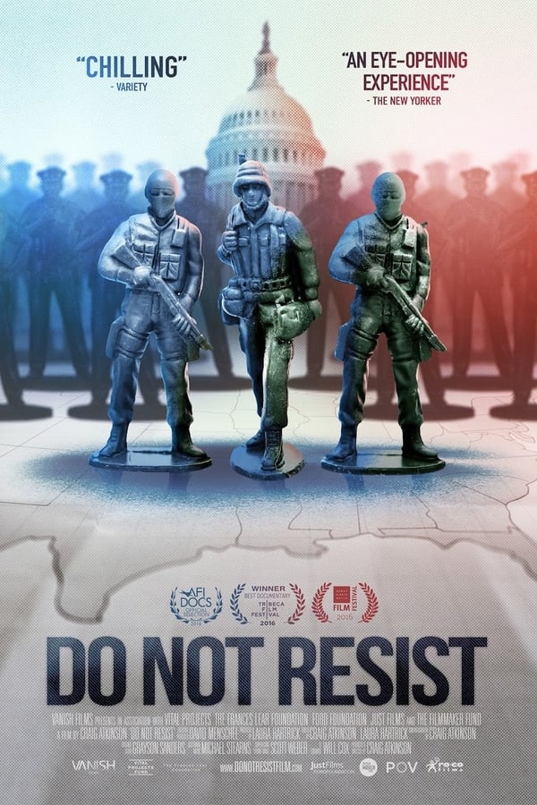 Do Not Resist is an exploration of the rapid militarization of the police in the United States. Opening on startling on-the-scene footage in Ferguson, Missouri, the film then broadens its scope to present scenes from across the country.
