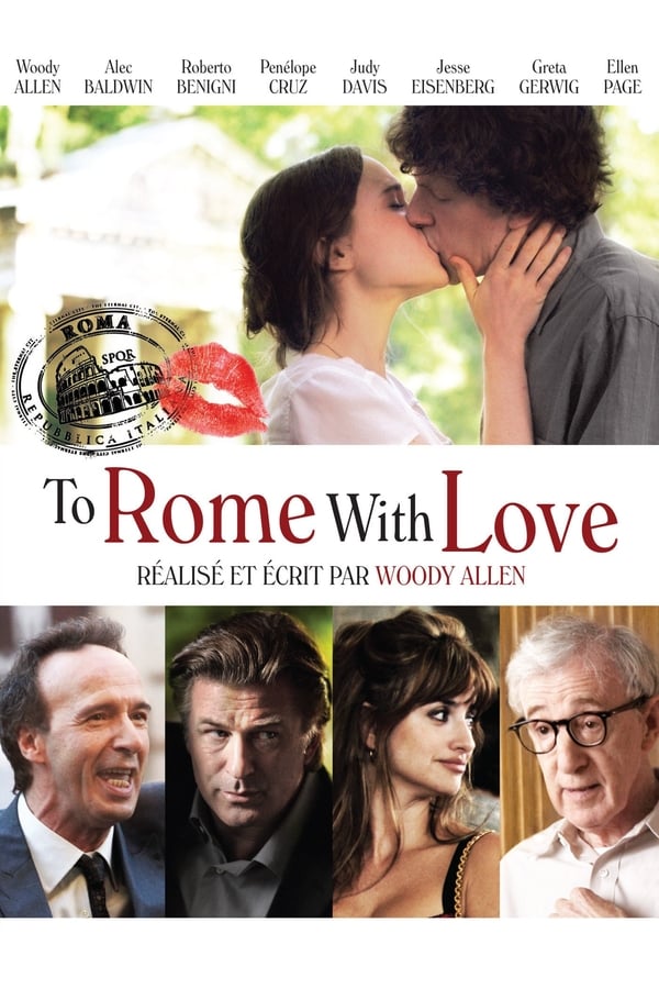 To Rome with Love nous fait partir à la découverte de la ville éternelle à travers différentes histoires de personnages, de simples résidents ou de visiteurs pour l’été, mêlant romances, aventures et quiproquos.