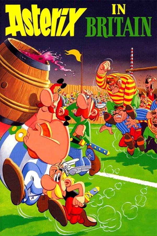 One little ancient British village still holds out against the Roman invaders. Asterix and Obelix are invited to help. They must face fog, rain, warm beer and boiled boar with mint sauce, but they soon have Governor Encyclopaedius Britannicus's Romans declining and falling. Until a wild race for a barrel of magic potion lands them in the drink.