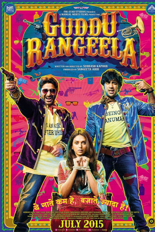 Rangeela (Arshad Warsi) and Guddu (Amit Sadh) are from North India they both are cousins. They play orchestra. But they want to make money from any way. One day the information provided to local gangsters about the richest families in town, has fetched them an easy and safe way to subsist without getting their hands dirty in the bargain. So they kidnap Baby (Aditi Rao Hydari). They were supposed to get 10 crore as kidnapping amount. After kidnapping her they have to face a lot of problem. But suddenly Billu Pahalwan (Ronit Roy) comes in action. He is politician and he changes the game of Guddu Rangeela. Then story takes an interesting twist.