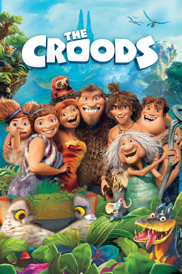 The Croods is a prehistoric comedy adventure that follows the world's first family as they embark on a journey of a lifetime when the cave that has always shielded them from danger is destroyed. Traveling across a spectacular landscape, the Croods discover an incredible new world filled with fantastic creatures -- and their outlook is changed forever.