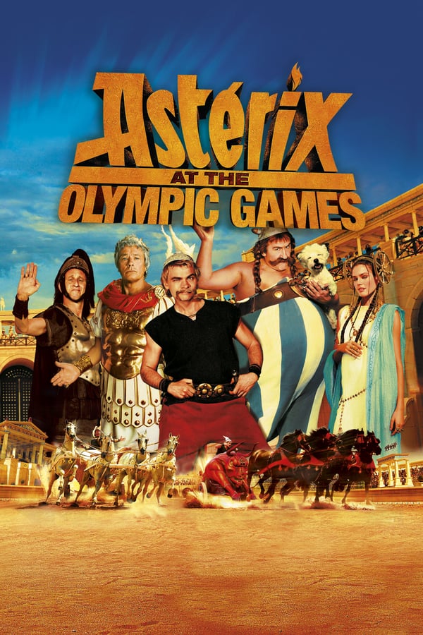 Astérix and Obélix have to win the Olympic Games in order to help their friend Alafolix marry Princess Irina (portrayed by supermodel Vanessa Hessler). Brutus (Benoît Poelvoorde) uses every trick in the book to have his own team win the game, and get rid of his father Julius Caesar (Alain Delon) in the process.