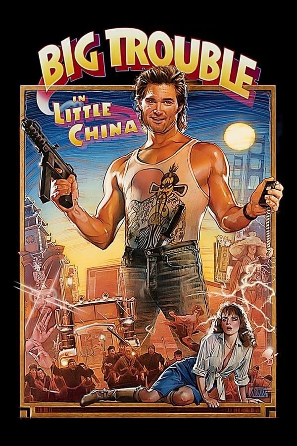 When trucker Jack Burton agreed to take his friend, Wang Chi, to pick up his fiancee at the airport, he never expected to get involved in a supernatural battle between good and evil. Wang's fiancee has emerald green eyes, which make her a perfect target for immortal sorcerer Lo Pan and his three invincible cronies. Lo Pan must marry a girl with green eyes so he can regain his physical form.
