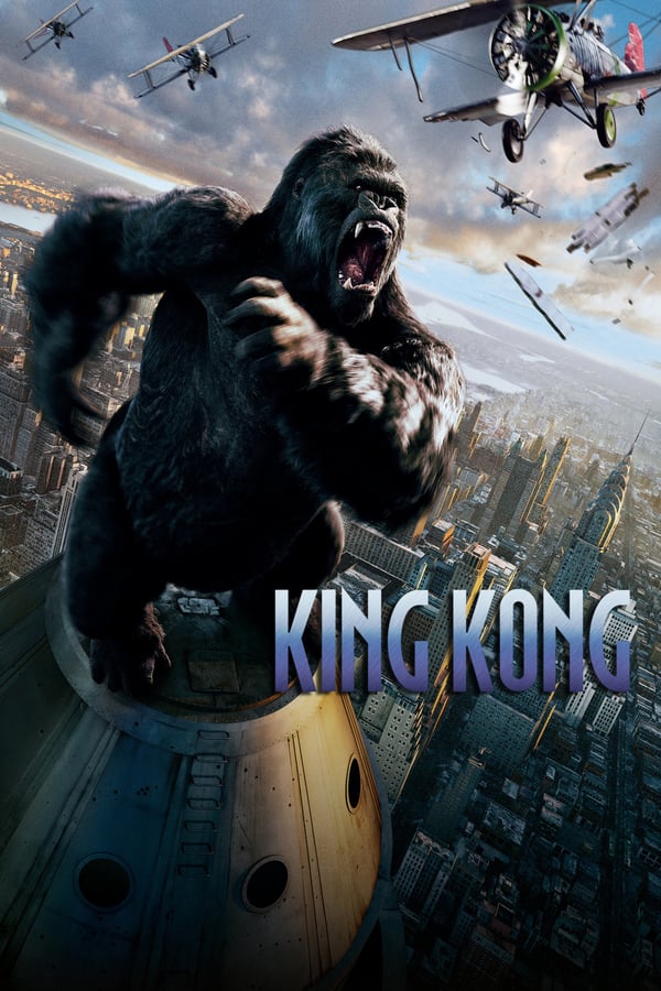 In 1933 New York, an overly ambitious movie producer coerces his cast and hired ship crew to travel to mysterious Skull Island, where they encounter Kong, a giant ape who is immediately smitten with the leading lady.