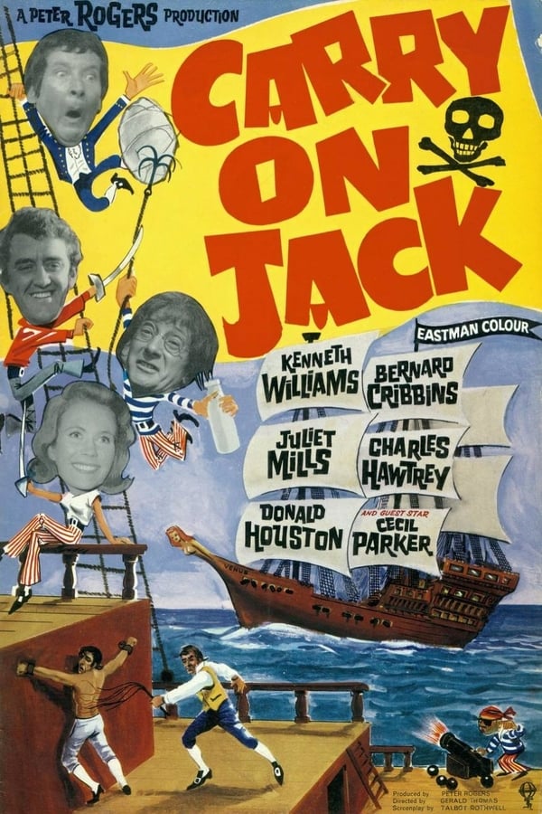Tenth entry in the Carry On series. Able seaman Poop-Decker (Bernard Cribbins) signs up for adventure on the high seas with the wicked Captain Fearless (Kenneth Williams). Those swabbing the decks include Juliet Mills, Charles Hawtrey and Donald Houston. The film was originally to be entitled ´Up the Armada´, but the British Board of Film Censors objected to such a rude title.