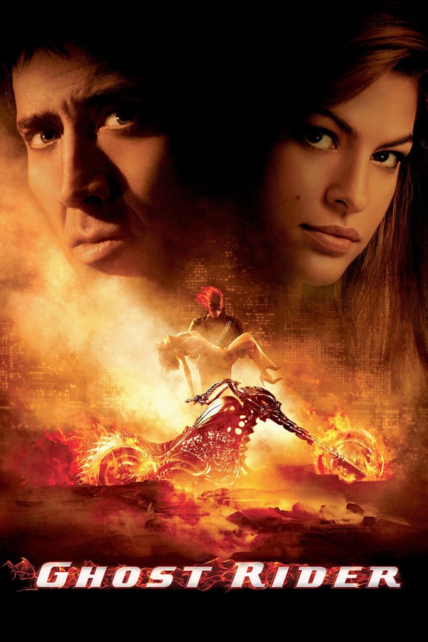 Stuntmotorcyklisten Johnny Blaze (Nicolas Cage) var bara tonåring när han sålde sin själ till djävulen (Peter Fonda). Flera år senare är Johnny en världskänd våghals på dagen, men på natten förvandlas han till Marvels legendariske seriehjälte Ghost Rider. Han är djävulens prisjägare med uppdrag att finna onda själar på jorden och föra dem till helvetet. Men när ödets nyck för Johnnys gamla kärlek tillbaka in i hans liv, inser han att han har en sista chans till lycka om han kan besegra djävulen och vinna tillbaka sin själ. För att lyckas med detta måste han besegra Blackheart (Wes Bentley), djävulens ärkefiende och egensinnige son, vars plan att ta över sitt fars rike kommer att skapa ett inferno på jorden om inte Ghost Rider lyckas stoppa honom. Stuntmotorcyklisten Johnny Blaze var bara tonåring när han sålde sin själ till djävulen (Peter Fonda). Flera år senare är Johnny en världskänd våghals på dagen, men på natten förvandlas han till Marvels legendariske seriehjälte Ghost Rider.