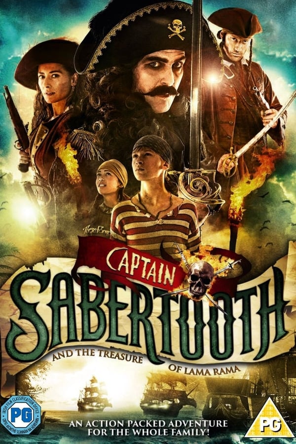 Captain Sabertooths world sets the stage for stormy and magnificent adventures, in which the children demonstrate courage, shrewdness and vigour in their battle against evil. The audience will enter the pirate vessel The Black Lady and join the youngster Tiny and his girl friend Raven on an adventurous voyage from the pirate alleys in Abra Harbour to the colourful and exotic Lama Rama. Together with Captain Sabertooth and his crew, they brave towering waves and travel through deep jungles in their search for King Rufus fabled treasure. The film is a thrilling story, in which we follow a young boy in tireless search for the truth about his missing father. This voyage evolves into an adventure which will change Tinys life forever. Captain Sabertooth and the Lama Rama Treasure will be a magnificent and humorous live action feature film for the whole family.