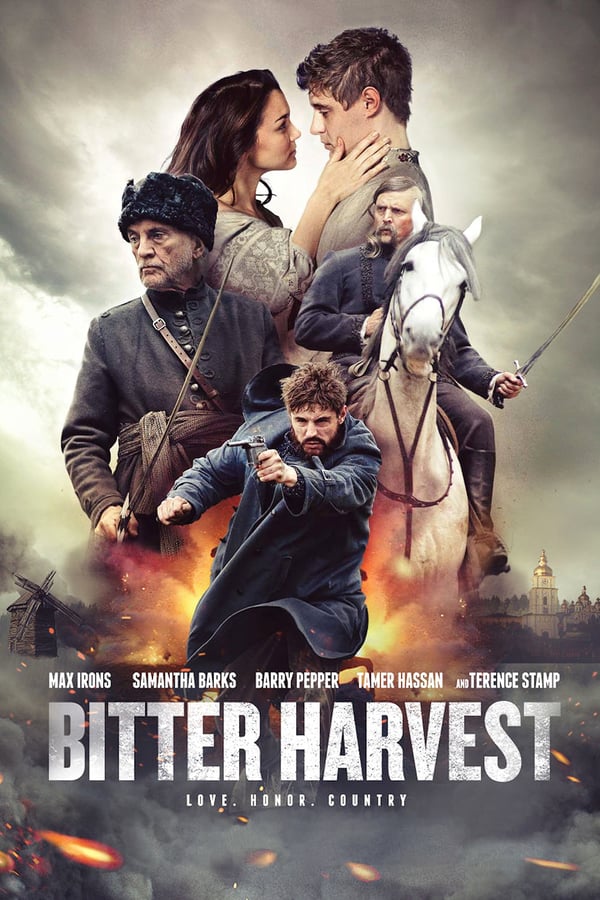 Set between the two World Wars and based on true historical events, Bitter Harvest conveys the untold story of the Holodomor, the genocidal famine engineered by the tyrant Joseph Stalin. The film displays a powerful tale of love, honour, rebellion and survival at a time when Ukraine was forced to adjust to the horrifying territorial ambitions of the burgeoning Soviet Union.