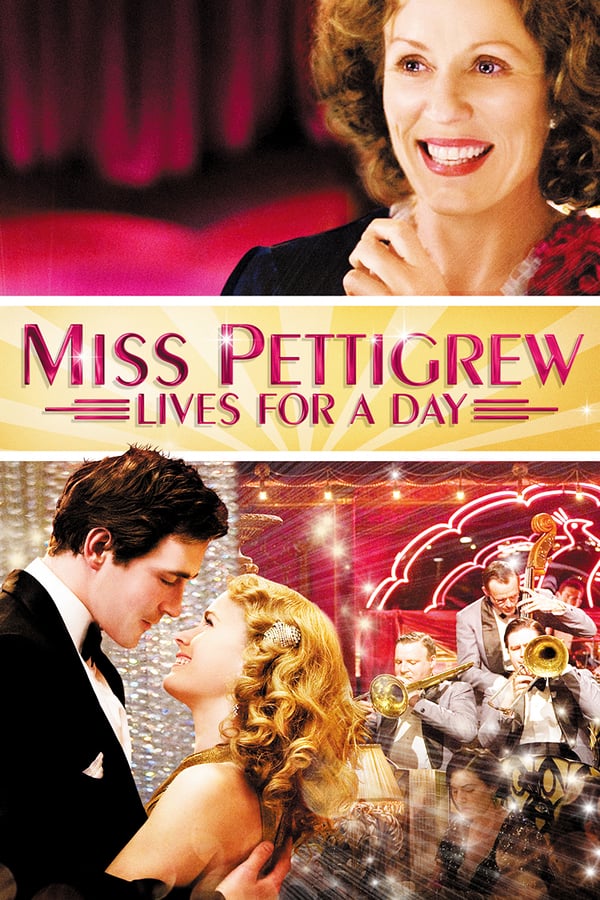 London, England, on the eve of World War II. Guinevere Pettigrew, a strict governess who is unable to keep a job, is fired again. Lost in the hostile city, a series of fortunate circumstances lead her to meet Delysia LaFosse, a glamorous and dazzling American jazz singer whose life is a chaos ruled by indecision, a continuous battle between love and fame.