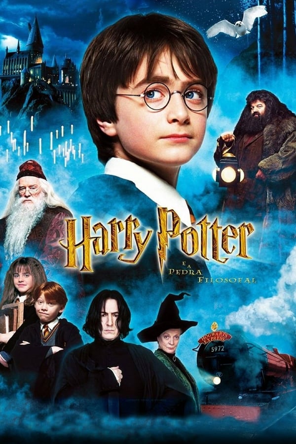 Harry Potter é um órfão de 10 anos que vive infeliz com os tios até que recebe uma carta contendo um convite para ingressar em Hogwarts, uma famosa escola para jovens bruxos. Inicialmente é impedido de ler as cartas pelo tio, mas acaba por receber a visita de Hagrid, guarda dos campos de Hogwarts, que o leva à escola. A partir daí, Harry passa a conhecer um mundo mágico que jamais imaginara.
