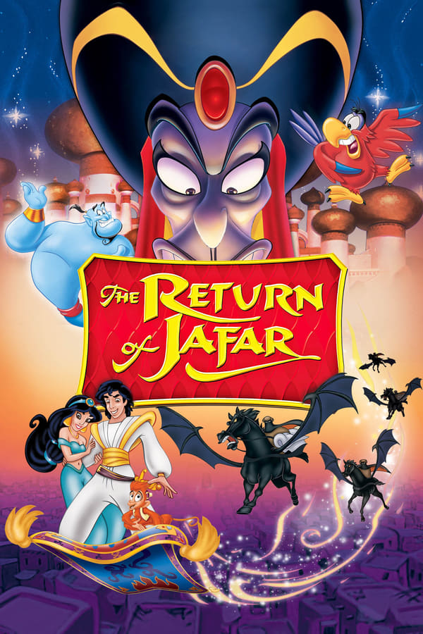 The evil Jafar escapes from the magic lamp as an all-powerful genie, ready to plot his revenge against Aladdin. From battling elusive villains atop winged horses, to dodging flames inside an exploding lava pit, it's up to Aladdin - with Princess Jasmine and the outrageously funny Genie by his side - to save the kingdom once and for all.