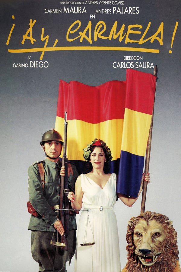 Paulino and Carmela are husband and wife, troubadours touring the countryside during the Spanish Civil War. They are Republicans, and with their mute assistant, Gustavete, they journey into rebel territory by mistake. They are arrested, fear a firing squad, and receive a reprieve from an Italian Fascist commander who loves the theatre. He arranges a performance for his troops, bargaining with Paulino to stage a burlesque of the republic in exchange for the actors' freedom. Will the fiery and patriotic Carmela consent?