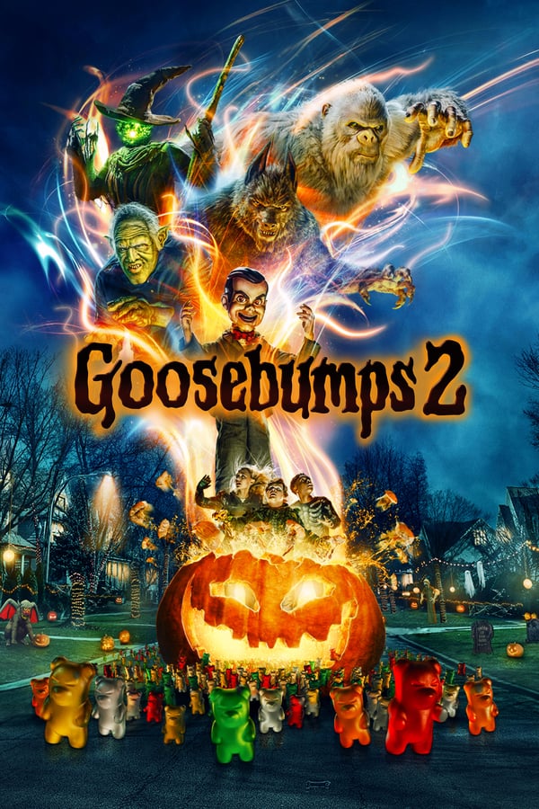 Two boys face an onslaught from witches, monsters, ghouls and a talking dummy after they discover a mysterious book by author R. L. Stine.
