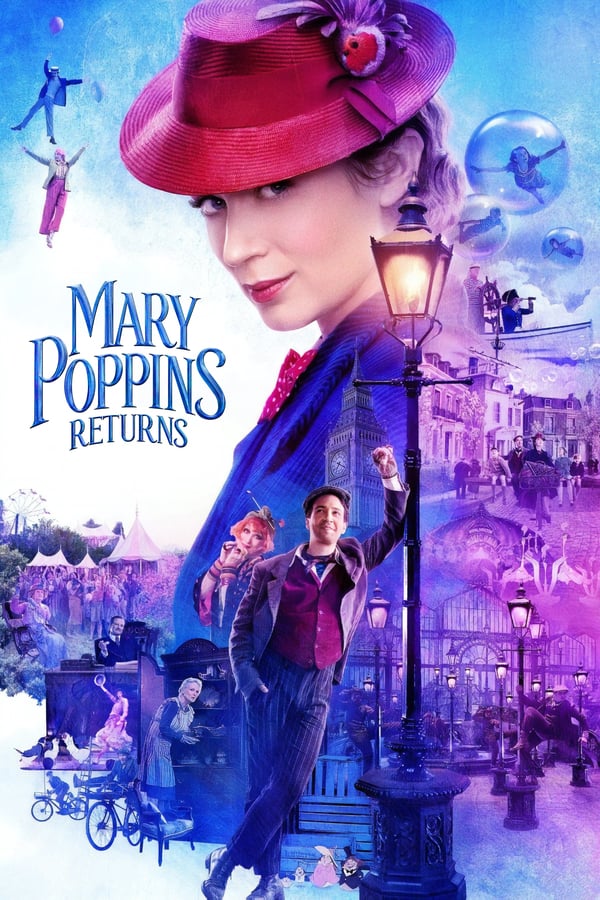 In Depression-era London, a now-grown Jane and Michael Banks, along with Michael's three children, are visited by the enigmatic Mary Poppins following a personal loss. Through her unique magical skills, and with the aid of her friend Jack, she helps the family rediscover the joy and wonder missing in their lives.
