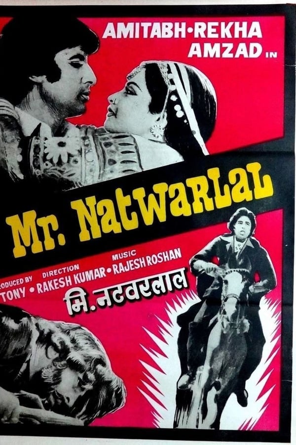 Mr. Natwarlal is a 1979 Hindi Action comedy movie. Produced by Tony Glaad it is directed by Rakesh Kumar. Natwar is just a young boy when his beloved older brother and caretaker, police officer Gridharilal (Ajit), is framed for bribery by sinister criminal mastermind Vikram (Amjad Khan). When he grows up, Natwar (Amitabh Bachchan) creates a secret identity for himself, posing as a powerful and mysterious underworld figure named Mr. Natwarlal, determined to slowly but surely exact vengeance on Vikram. - via Wikipedia ( http://en.wikipedia.org/wiki/Mr._Natwarlal )
