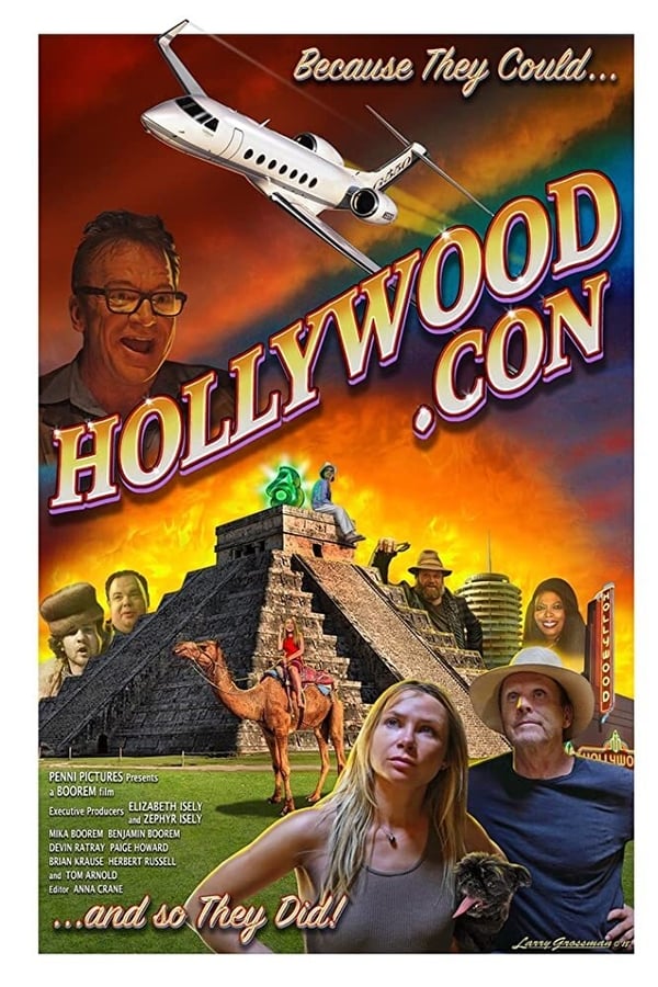 Hollywood.con is a fast paced action adventure comedy. Similar to films Romancing the Stone and Get Shorty Everyone is in a race to make the next big Mayan movie- hurry quick- sell out your company. Hollywood.con has been released on Amazon VOD.  Starring Tom Arnold  Directed by Mika Boor