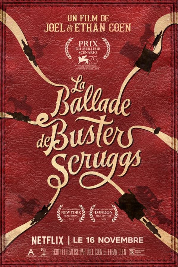 La ballade de Buster Scruggs est un western d'anthologie en six volets mettant en scène les légendes du Far West vues par les incomparables réalisateurs et scénaristes Joel et Ethan Coen. Chaque chapitre est consacré à une histoire différente de l'Ouest américain.