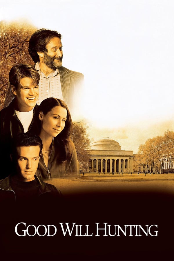 Will Hunting has a genius-level IQ but chooses to work as a janitor at MIT. When he solves a difficult graduate-level math problem, his talents are discovered by Professor Gerald Lambeau, who decides to help the misguided youth reach his potential. When Will is arrested for attacking a police officer, Professor Lambeau makes a deal to get leniency for him if he will get treatment from therapist Sean Maguire.
