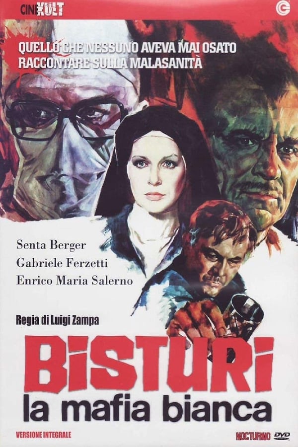 This Italian film is a searing indictment of the greed and ambition which warp the medical profession. It focuses especially on surgeons in the persons of Professor Valiotti (Gabriele Ferzetti) and Dr. Giordani (Enrico Maria Salerno). Many of the scenes are based on Italian news stories of the period ('70s) which recount the suffering and high costs of unnecessary or overly aggressive treatment motivated by academic ambitions or simple greed.