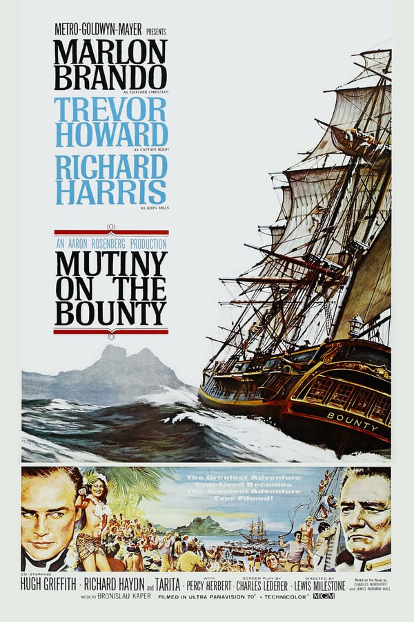 The Bounty leaves Portsmouth in 1787. Its destination: to sail to Tahiti and load bread-fruit. Captain Bligh will do anything to get there as fast as possible, using any means to keep up a strict discipline. When they arrive at Tahiti, it is like a paradise for the crew, something completely different than the living hell aboard the ship. On the way back to England, officer Fletcher Christian becomes the leader of a mutiny.
