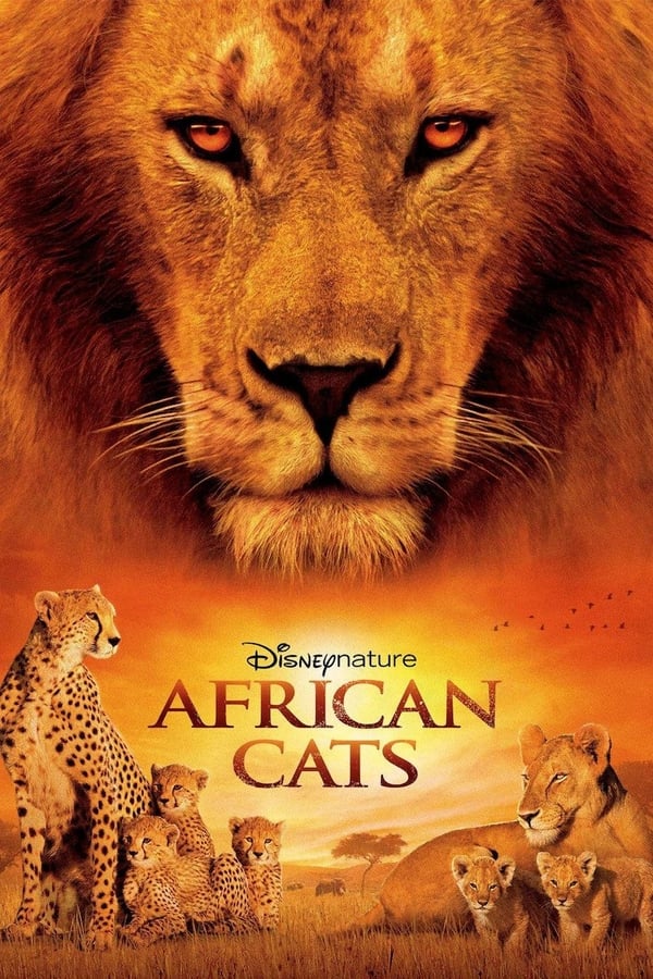African Cats captures the real-life love, humor and determination of the majestic kings of the savanna. The story features Mara, an endearing lion cub who strives to grow up with her mother’s strength, spirit and wisdom; Sita, a fearless cheetah and single mother of five mischievous newborns; and Fang, a proud leader of the pride who must defend his family from a once banished lion.